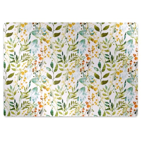 Tapis pour protection de sol de bureau 120x90 cm fleurs bohèmes - 3