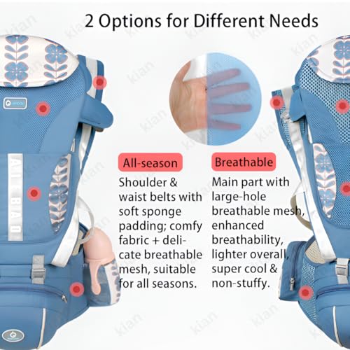 Image of Kian Baby Sling Carrier Wrap Cotton, Breastfeeding and Stroller Cover Adjustable for Newborn Baby up to 20kg - Special Carrier /Sling for PREMIE BabiesBreathable Mesh Baby Sling Carrier with Adjustable Strap (multi color ) (9 in 1)