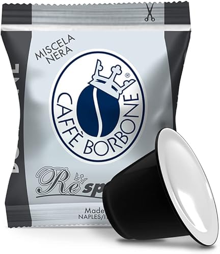 Caffè Borbone Respresso, Miscela Nera, 100 Capsule compatibili con le Macchine ad uso domestico Nespresso*
