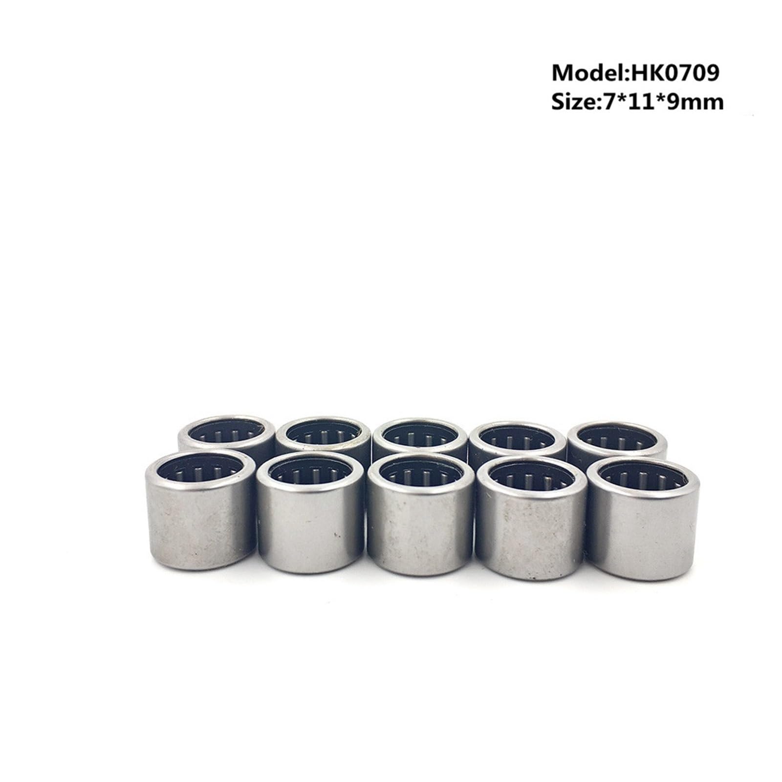 Cojinete de rodillos, HK0709 HK071109 Rodamientos de agujas Rodamiento copa estirada 7X11X9mm 071109(20pcs)