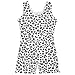 NUSTAPU Toddler Girls Gymnastics Leotard Summer Sleeveless Tumbling Dance Outfit Fashion Leopard Unitard Biketard White Leopard 9-10T