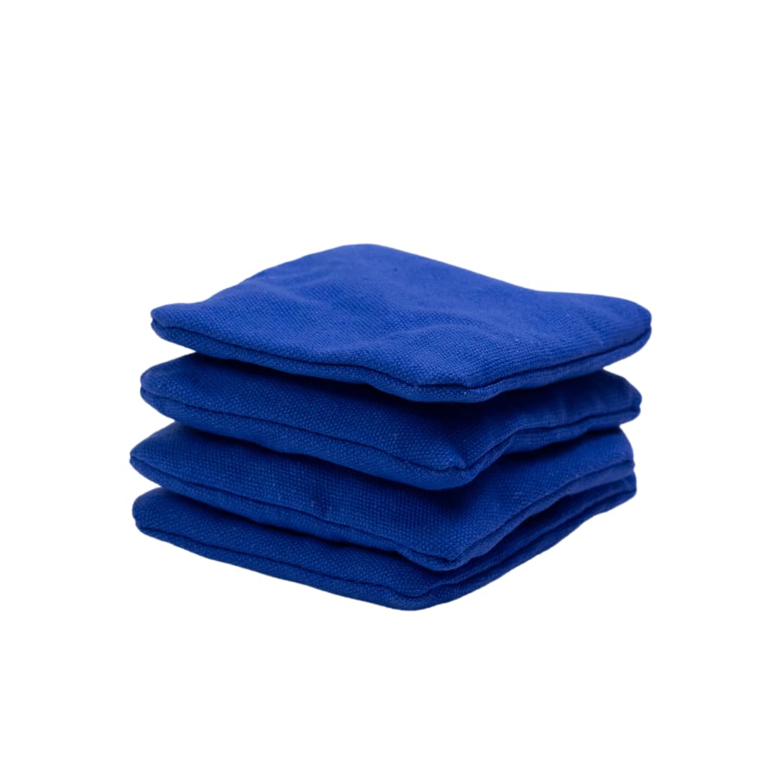 Wicked Wood Games Cornhole Bags – 4 x 4 Offizielle ACO-konform – Granulatfüllung – Blau/Rot/Gelb/Grün