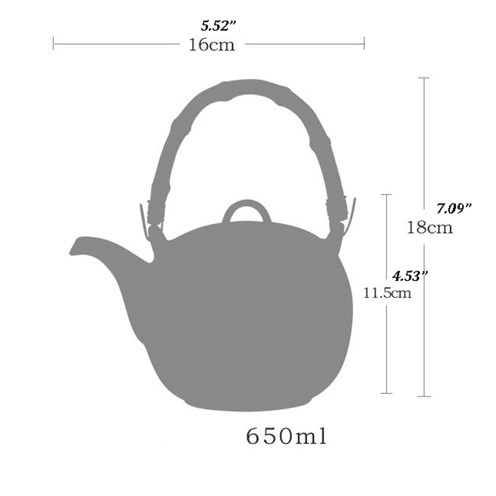 Czajnik 650 ml Ceramiczne Białe Porcelanowe Herbaty Zestawy Chiński Unikalny Czajnik Kung Fu Teaset Zaparzacz Chiny Czajniczek Unikalny prezent (Kolor: Biały, Rozmiar: A) (Biały C)