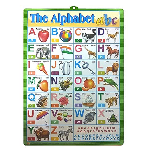 Image of Tini 3D Educational Learning Wall Charts for Students, Teachers, Schools | Numbers, Fruits, Hindi Varnmala, Alphabets & Vegetables | Pack of 5