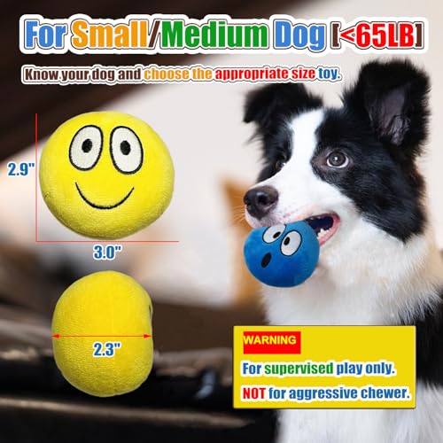 Juguete Mordible Pelota Sonora de Peluche 4 Piezas 3 Pulgadas miniatura 3