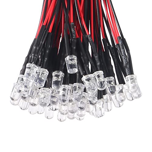 50Pcs 5mm Orange LED Diodes Pre-Wired For 12V DC - Ultra Bright Lights For DIY Projects & Experiments - View #11