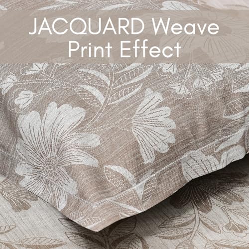 Image of Mafatlal 186 Tc Corsica Cotton Bedsheet King Size | 108 X 108 Inches | Summer Relaxing Sheet for Relaxing Sleep | Premium Bedding with 2 Pillow Covers | Taupe Grey