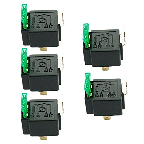 Mintice trade; 5 X 30A 12V kit voiture relais 4 broches pour la pompe à carburant de ventilateur fusible Cover