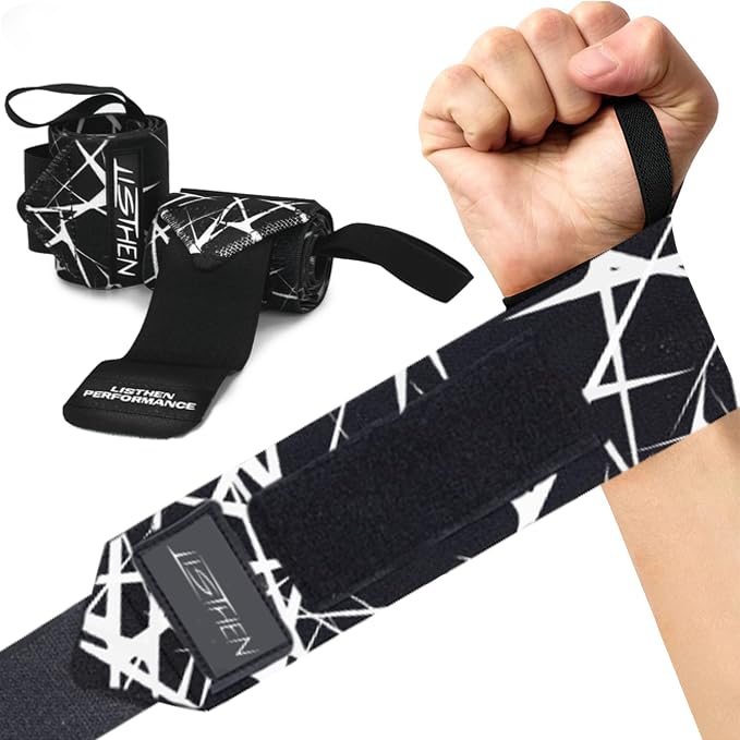 LISTHEN Protege Poignet Musculation, Bande Poignet pour Boxe et Levage de Poids, Wrist Wrap pour Powerlifting, Sangle Poignet Musculation, Calisthenics et...