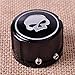 Frenshion Compatible for 2pcs Black Skull Front Axle Nut Cover Cap CNC Aluminum Rear Axle Nut Covers Bolt Kit For Harley Davidson VRSC XG