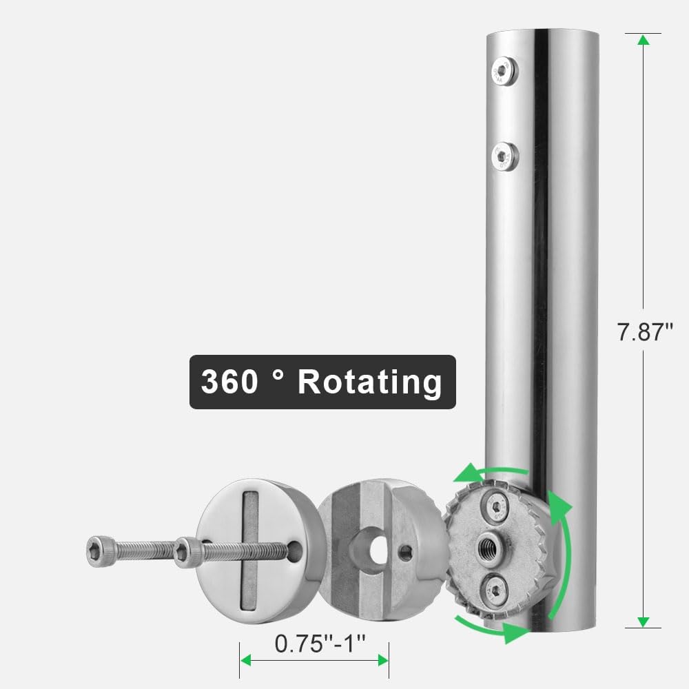 for Gen 2 / Gen 3 / Mini Starlink Rv Mount,Stainless Steel Starlink Boat Railing Mount,Starlink Pole Mount,Starlink Pipe Adapter for RV Ladder, SailingBoat,Marine,Yacht,Car roof Rack Rail