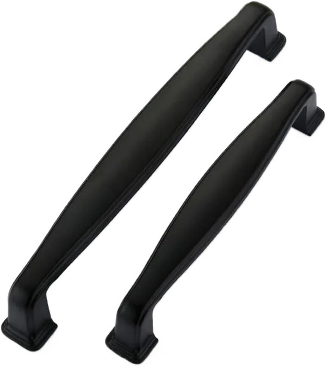 Aluminum Alloy Black Cabinet Handles Kitchen Cupboard Door Pulls Drawer Knobs Fashion Furniture Hardware 2Pcs(96mm)