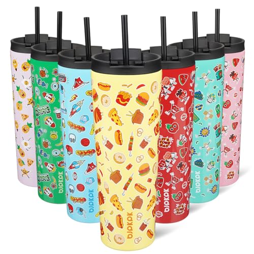 Image of BJPKPK 30 oz Coffee Tumbler with Straw, Insulated Stainless Steel Cup