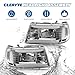 Upgraded Headlight Assembly with Corner Light Compatible with Ford Ranger 2001-2011 Headlamp, Pair of Integral Replacements with LED DRL Tube Light Bar, Chrome Housing Clear Corner, Left+Right