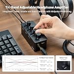 Fosi Audio SK01 Headphone Amplifier Equalizer Preamp with Bass Midrange Treble Tone Control and Loudness Compensation Portable Class A Analog Amp for Electric Guitar Instrument with 3.5mm 6.35mm Jacks