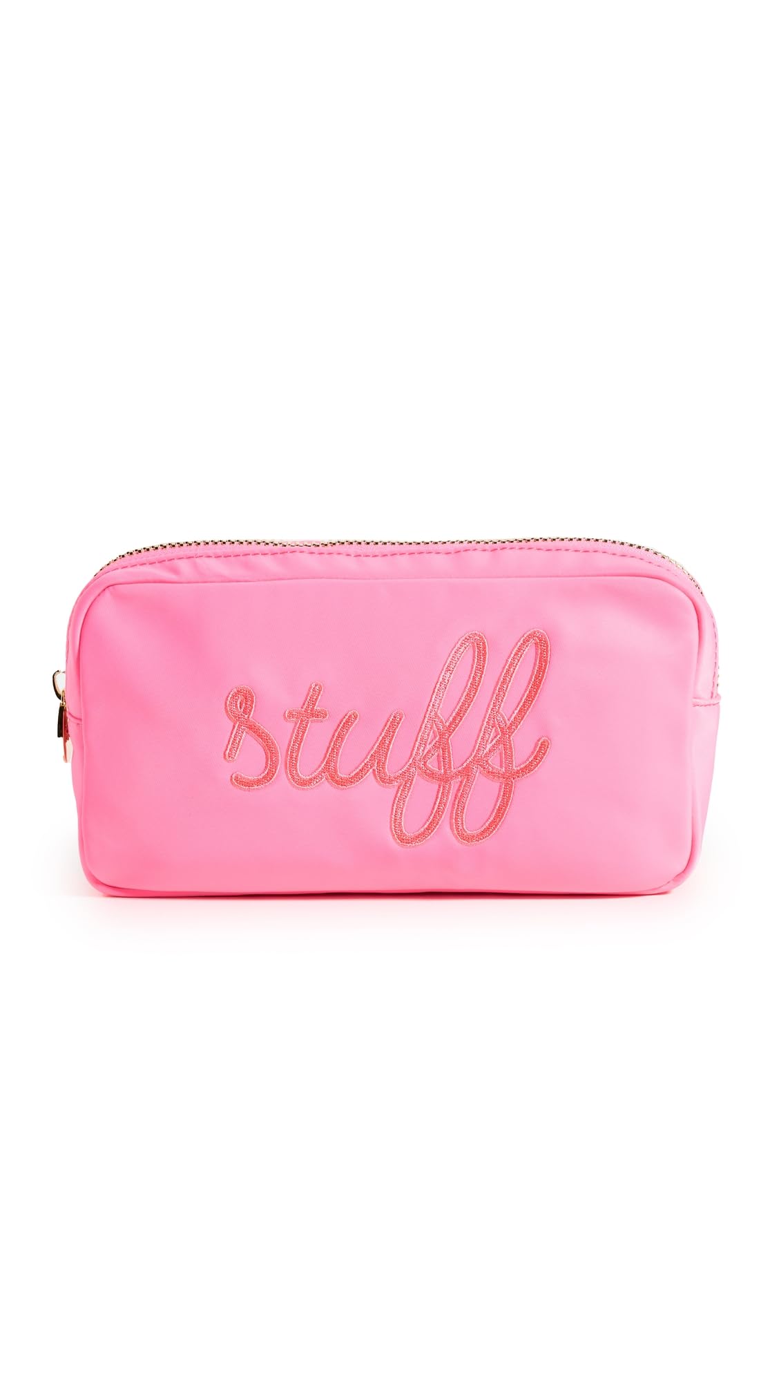 Stoney Clover Lane Women's Bubblegum Stuff Embroidered Small Pouch, Bubblegum, Pink, One Size