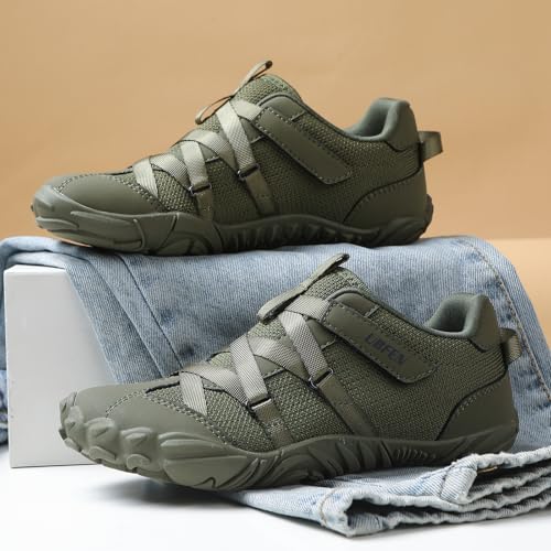 Image of UBFEN Girls Barefoot Shoes Zero Drop Wide Toe Box Kids Boys Sneakers