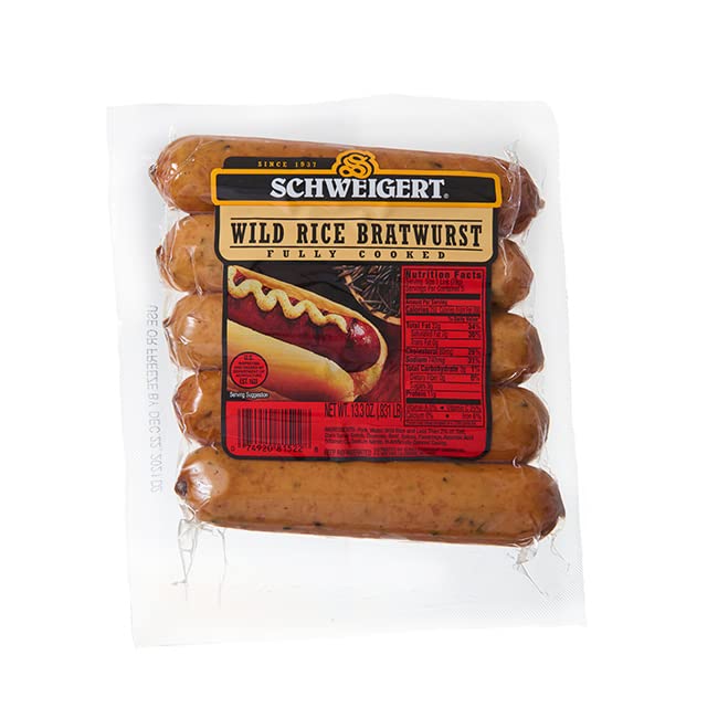 Schweigert Wild Rice Brats 4 Pack Grocery & Gourmet Food