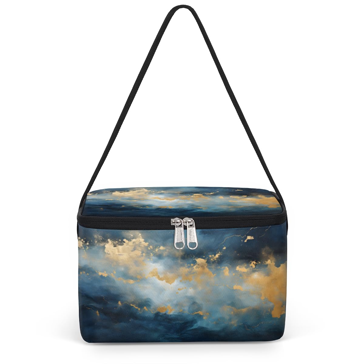 GzLeyigou Abstract Marbling Pattern Lunch Bags for Women Men 9 Cans, Hot & Cold Food Delivery Bag Insulated Grocery Bag Insulated Lunch Box Texture Cooler Bag for Office Work Picnic Beach