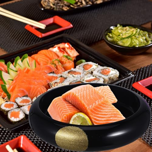 Bandeja para servir sushi de plástico pequeña miniatura 6
