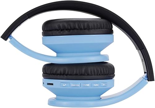 Miniatura 8 de PowerLocus Auriculares Bluetooth para niños, auriculares inalámbricos plegables sobre la oreja, auriculares con micrófono, límite de volumen de 85