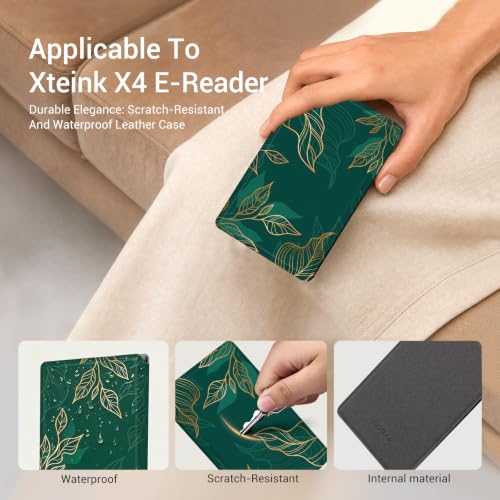 Image of CoBak Magnetic Case for XTEINK X4, Ultra-Lightweight Protective Cover for Xteink X4 E-Reader, Secure Magnetic Attachment(Deep Green)