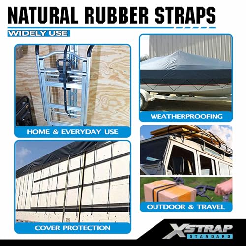 XSTRAP STANDARD 20PK 100% EPDM Bungee Cords 21" Natural Rubber Tarp Straps by XSTRAP STANDARD - Image 8