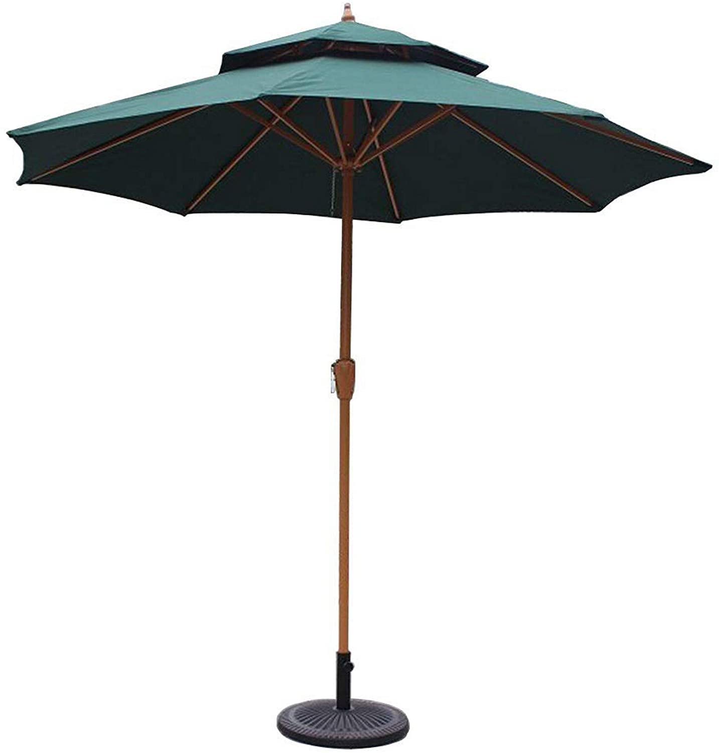 Przenośne parasole? Parasol stołowy ogrodowy o długości 9 stóp / 270 cm z korbką, osłona przeciwsłoneczna na taras, balkon, taras, basen, plaża na zewnątrz