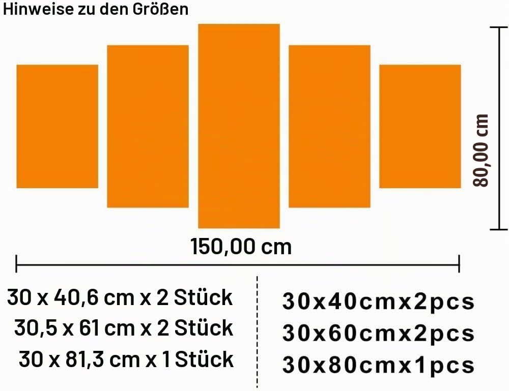 5 Teilig Leinwand Wanddeko Gerahmtes Malerei Leinwanddrucke Geschenk 5 Stück Leinwand Bilder Moderne Wandbilder XXL Wohnzimmer Wohnkultur John Deere Traktor Rasenmäher Landwirtschaft（Gerahmt）