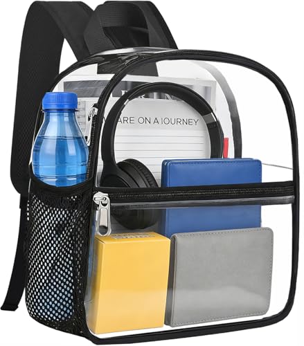 Busiuw Clear Backpack for Stadium Events 12x12x6, Clear Bag Stadium Approved Mini Small Sports Fan...