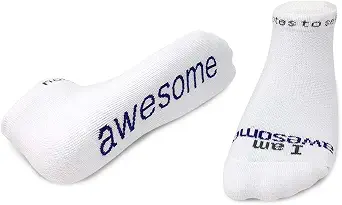 Notes to Self - I Am Awesome Socks - Daily Inspirational Socks for Women & Men