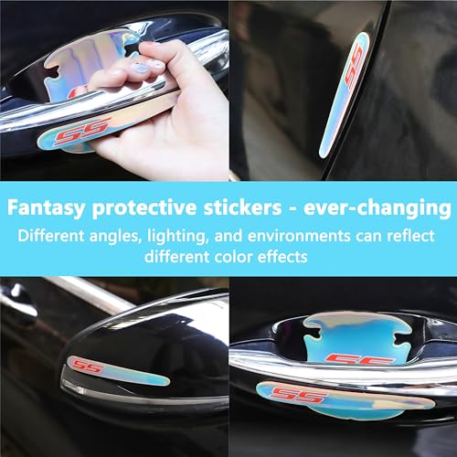Image of 8 PCS Car Door Handle Scratch Protectors,Car Door Protector Edge Guards Universal Door Handle Protector Paint Guard (SS)