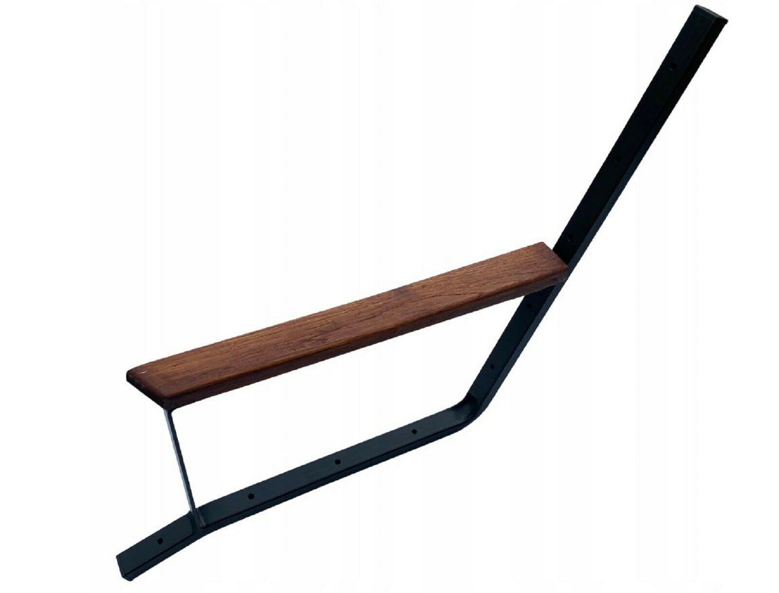 QLS Stalowy stelaż do huśtawki ogrodowej czarny | Stalowe elementy z profilu 30 x 18 x 2 mm do budowy drewnianej huśtawki ławkowej na łańcuchach