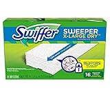 Swiffer Sweeper XL Dry Sweeping Pad Refills for Floor mop Unscented 16 Count (Pack of 6)