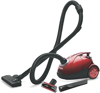 Eureka Forbes Quick Clean DX Vacuum Cleaner with 1200 Watts Powerful Suction Control, 3 Free Reusable dust Bag Worth Rs 500, Comes with Multiple Accessories, Dust Bag Full Indicator (Red), Standard