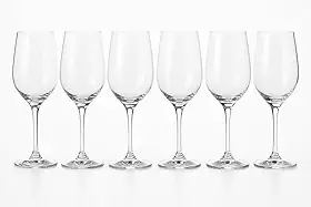 Taça de Vinho Luxo 330ml – Conjunto com 6 Unidades | Vidro Fino e Resistente | Ideal para Vinhos Tintos e Brancos | Sofisticação para Jantares e Eventos Elegantes