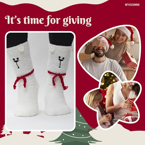 Image of Snoozies Fuzzy Funny Socks for Women, Christmas Sock 1 Pair, Cozy Winter Holiday