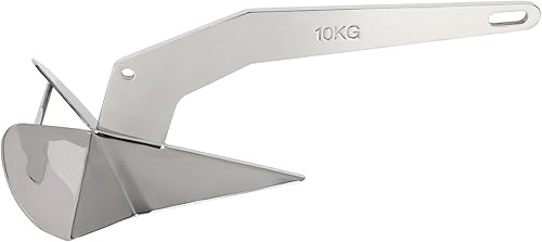 SCITOO Anclaje de barco 316 Anclaje de triángulo de acero inoxidable 22.0 lbs22LB Anclajes marinos