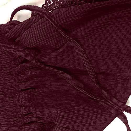 Plus Size Pants for Women Summer Fall Lace Linen Track Gym Tie Knot Basic Pants Pantyhose Tights Shorts Women 20253