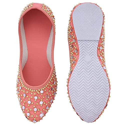 Image of Vihan Creation Synthetic Stripped Bellies for Girls and Women for Casual Wear And Formal Semi Formal Occasional Alluring Women Juttis Sandal Chappals for Girls | Women Flat Stylish | Woments Butterfly Fashion Jutti | Women Loafers | Bellies Aand Mojris for Women14