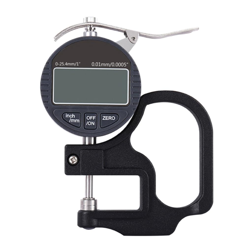 Electronic Digital Thickness Gauge with Inch/Metric LCD Dispaly 0-1" / 0-25.4mm 0.0005" / 0.01mm Professional Thickness Meter Gauge