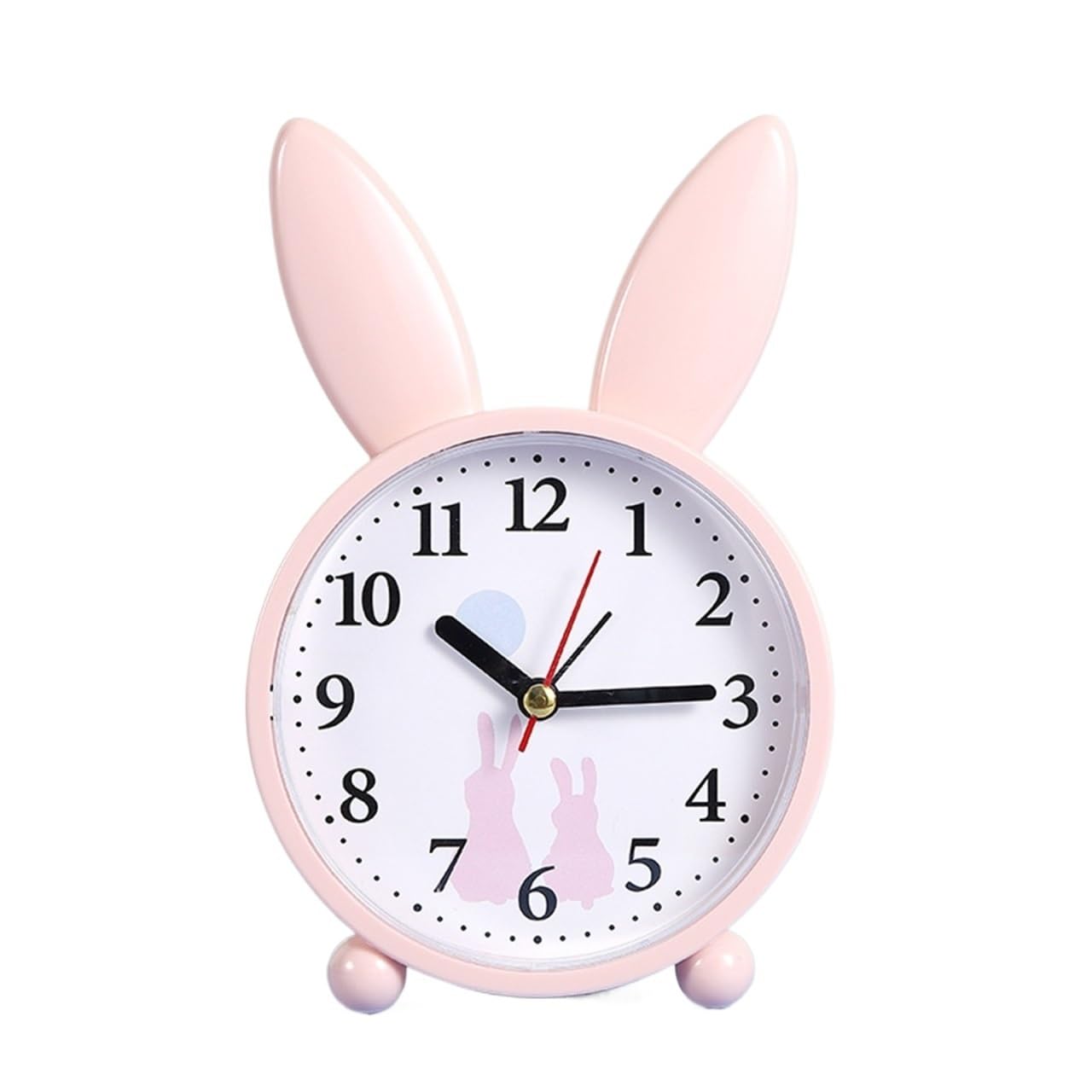 G5z9w3c7m2 Pink Loud Alarm Clocks Bedroom Bedside Decoration Simple Mute Small Alarm Clock Student(Pink)