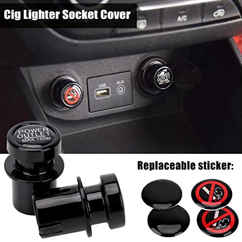 BREADEEP Cigarette Lighter Socket Cover Cap 4 Pack, Universal Waterproof Dustproof Plug for Car Power Port Outlet - Prevent Kids from Electric Shock
