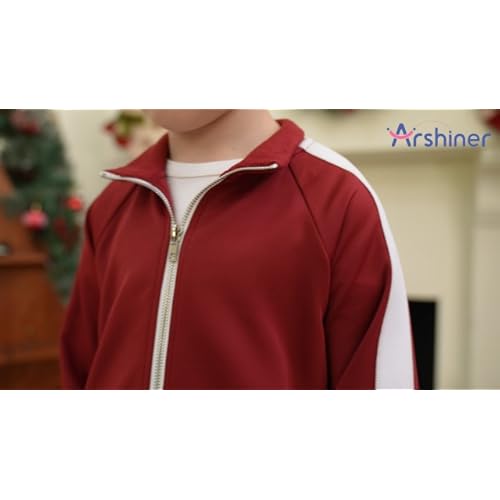 Arshiner Boy's 2 Pieces Full Zip Tracksuits Sport Outfits Jacket and Pants Trackset 7-8 Years