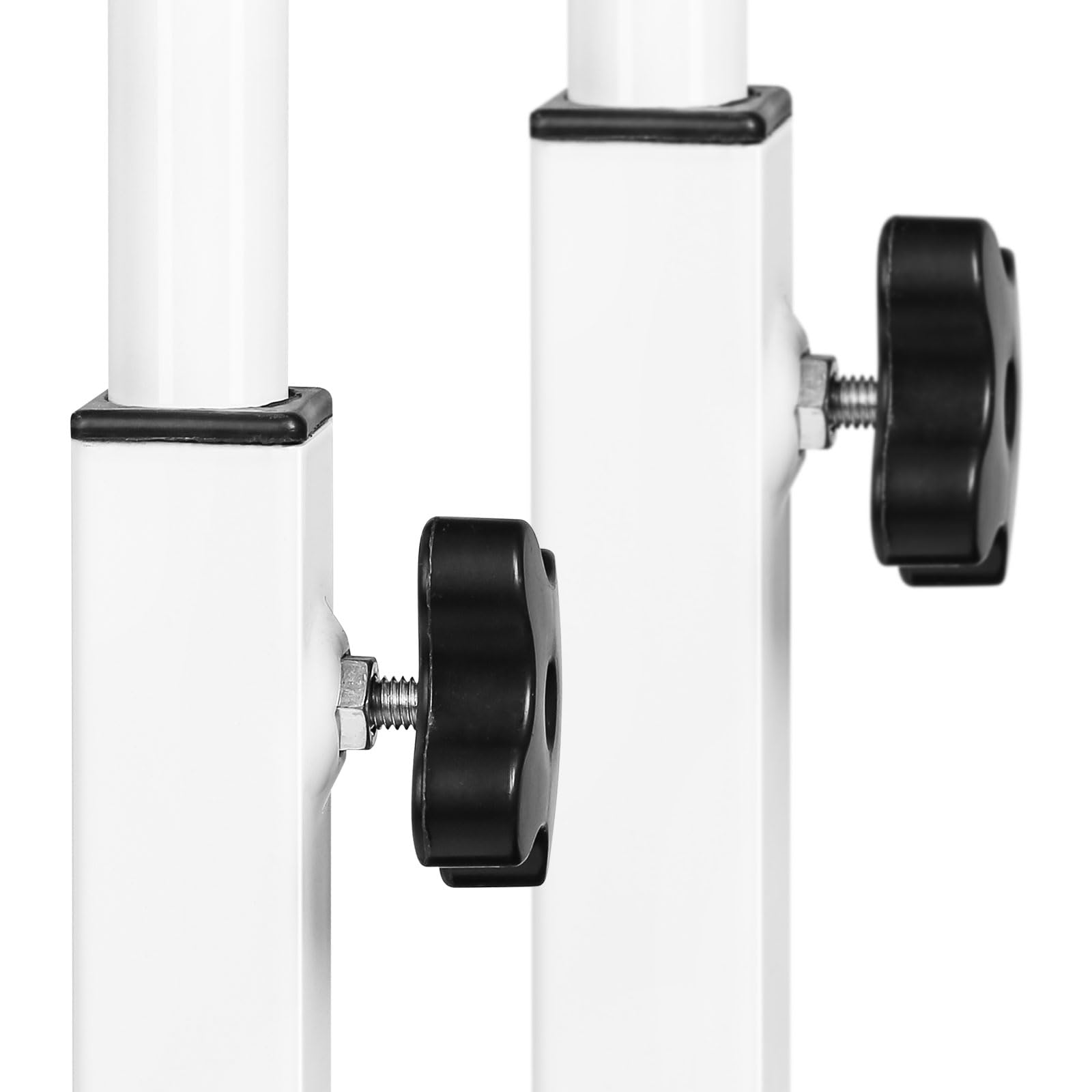 LANTUS Tavolo da letto a rotelle, scrivania in piedi regolabile in altezza, tavolino a forma di C, pieghevole a 90°, girevole a 360°, super robusto e stabile, 60 x 40 x 76-86,5 cm (nero)