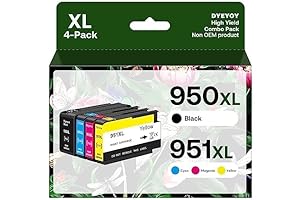950XL 951XL Ink Cartridge Compatible Replacement for HP 950XL, 4-Pack