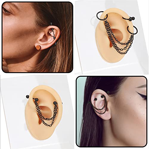 YOFANST Industrial Barbell Stainless Steel Industrial Piercing Bar Earring Cartilage Piercing Jewelry 38mm 1&1/2 Inch4