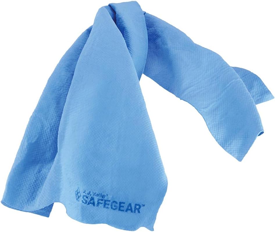 J. J. Keller SAFEGEAR Evaporative Cooling Towel 3-pk. with Storage Container - Made with Super Absorbent PVA Fabric, Machine Washable, Remains Active for Hours