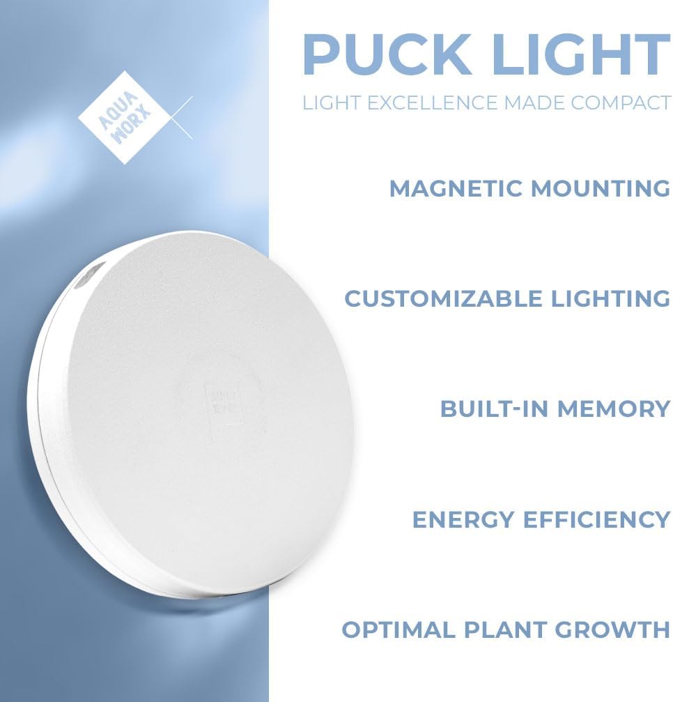 Aqua Worx SOL LED Light - Aquarium Lights for Fish Tank, Aquarium LED Light, Aquarium Lights for Nano Planted Tank Set ups, LED Fish Tank Lights, LED Aquarium Light, Fish Tank LED Light - SOL, White