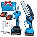 Kit Potatura a Batteria 48V – Forbici Elettriche Taglio 25mm + Mini Motosega 6" Senza Fili – Cesoie Potatura Alberi Rami Spessi, 2 Batterie, Valigetta, Attrezzi Giardino Orto Ulivo Fai da Te
